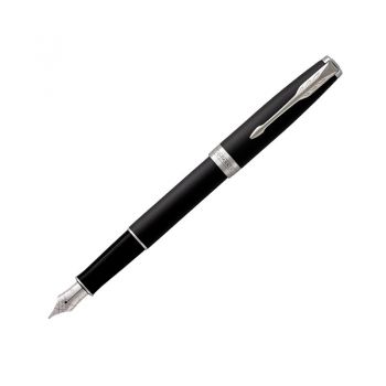 Parker 派克钢笔 - 卓尔磨砂黑杆白夹墨水笔